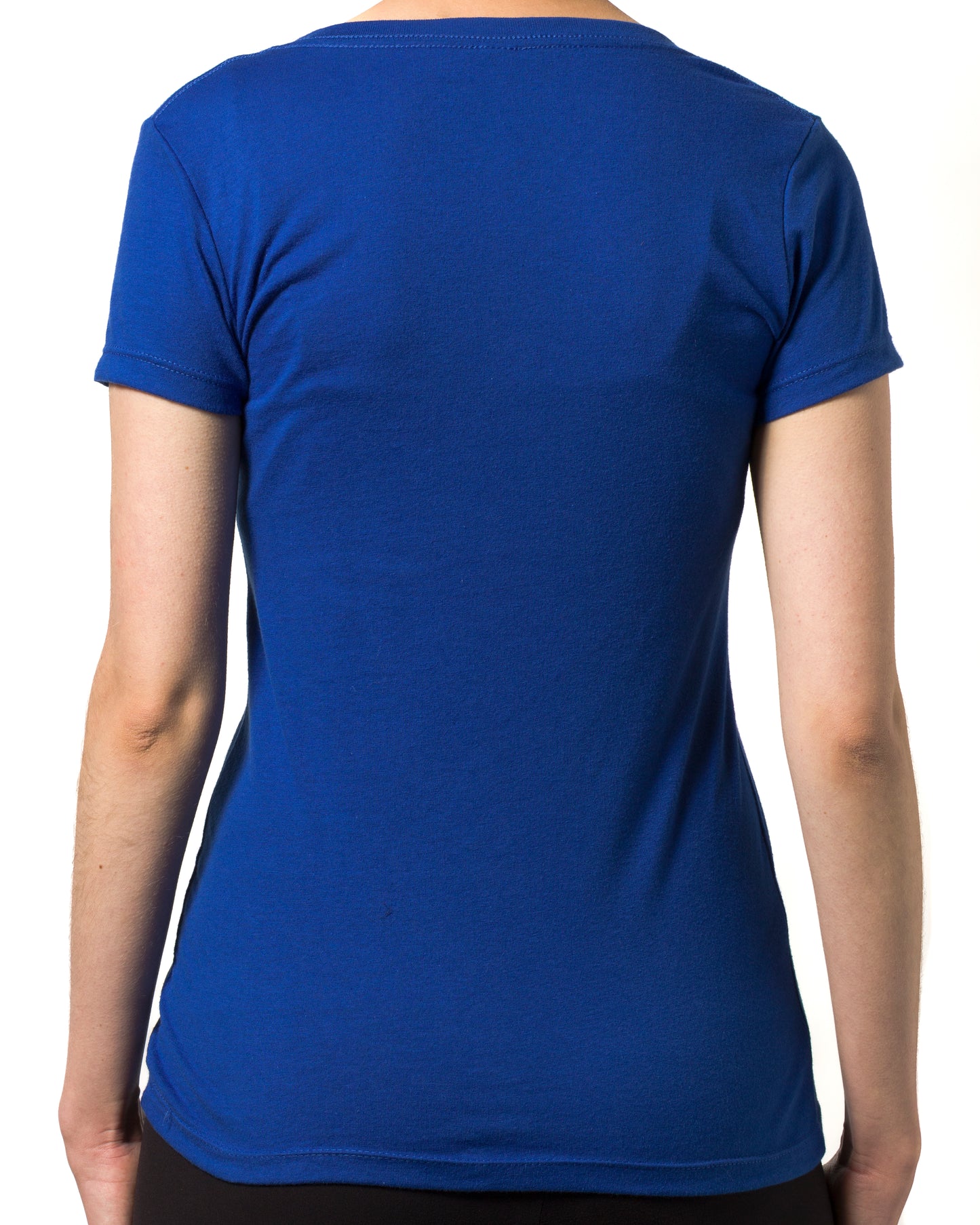 Lifted Light - White on Blue Short Sleeve V-neck