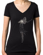 Lifted Light - White on Black  Short Sleeve V-neck