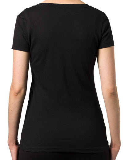 Lifted Light - White on Black  Short Sleeve V-neck